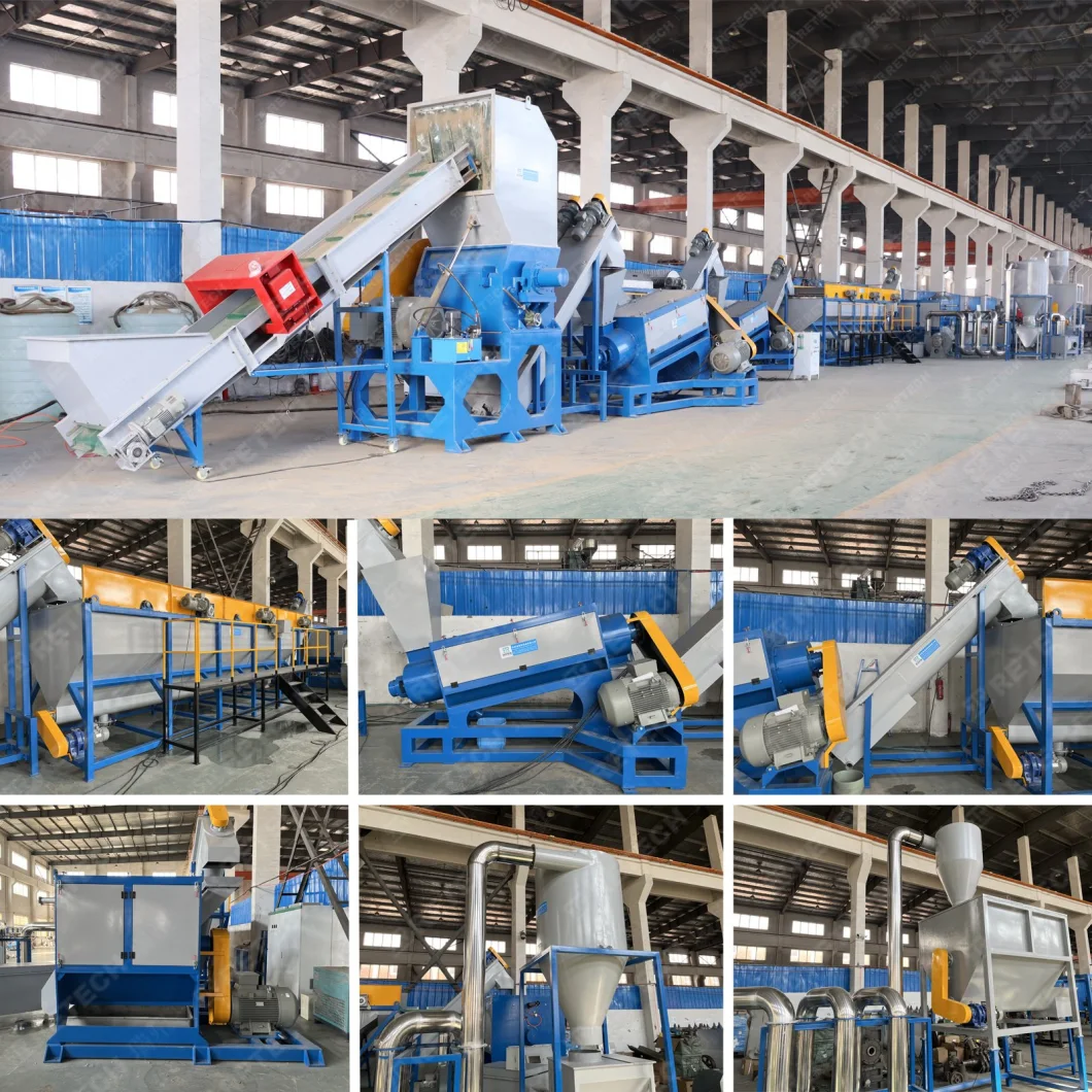 Low Energy Consumption Plastic PP LDPE LLDPE Film Washing Recycling Machine Plant with Squeezing Dryer