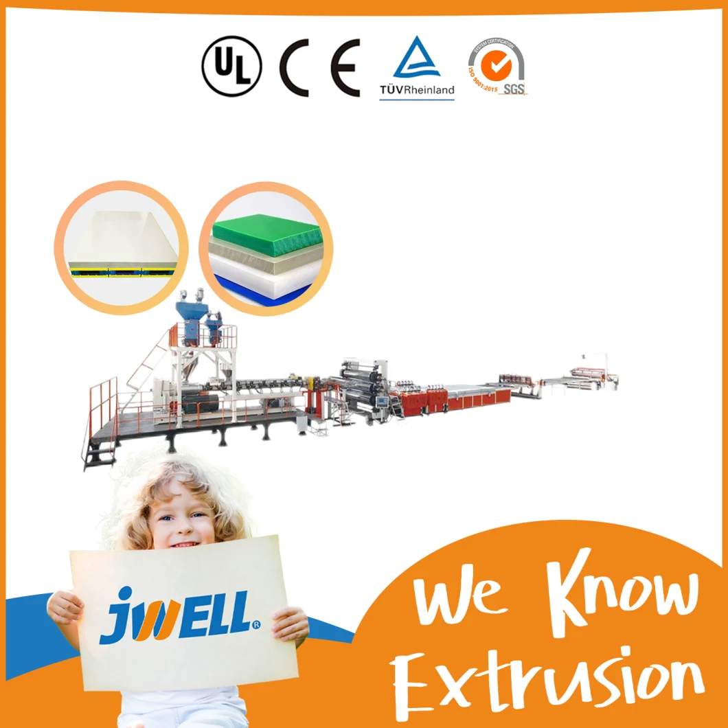 Jwell Plastic Hollow Plate EVA Poe Solar Packing Optic Sheet Manufacturer and Board/Film/Pipe/Profile/Recycling Extrusion Making Machine Supplier