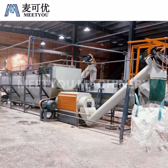 Meetyou Machinery Línea de producción de lavado de plástico ODM Custom China PP PE Extrusión estable Línea de limpieza de película de PP Configuración de fábrica El tanque de clasificación de fregadero-flotación